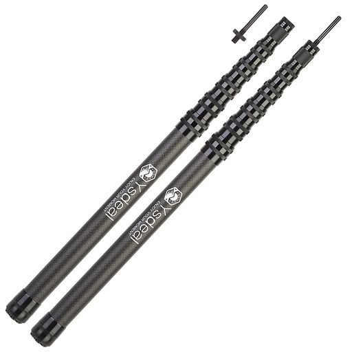 【55CMのアップグレード収納長さ】タープポール カーボン 高炭素 無段階調節 最大直径31MM わずか360g(1本あたり) テントポール スライド
