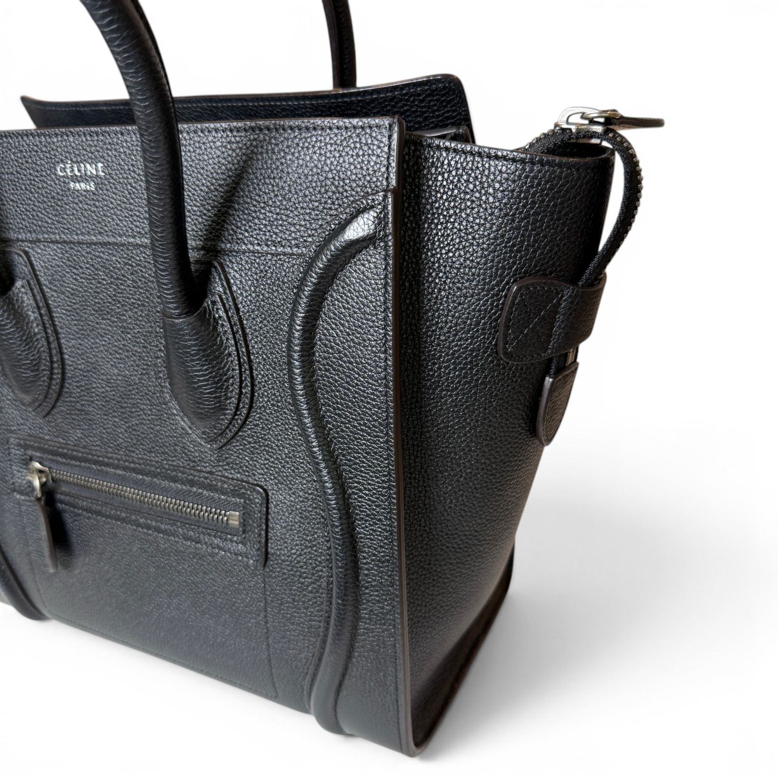 美品】セリーヌ CELINE ラゲージマイクロショッパー ハンドバッグ