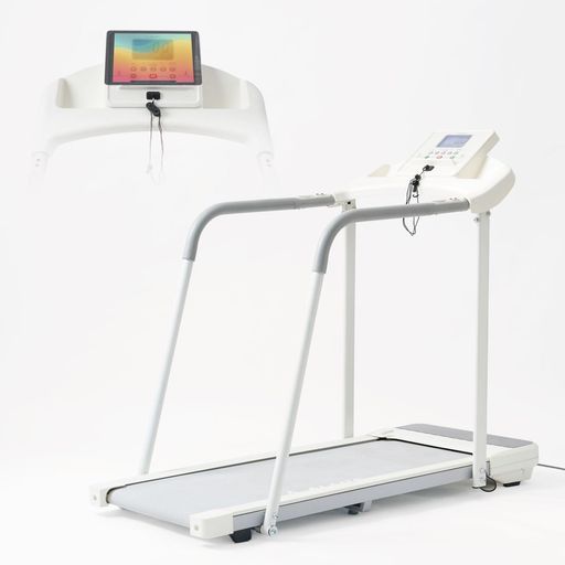 アルインコ(ALINCO) ウォーキングマシン 低床設計 ロングハンドル 幅広ベルト 2段階傾斜 音声ガイダンス トレー付き 有酸素運動 ながら運動