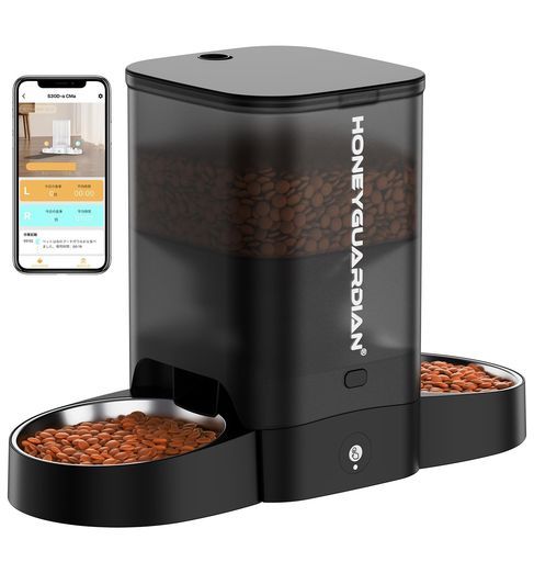 HoneyGuaridan 自動給餌器 猫 犬 小動物 2匹用 多頭飼い WiFi対応(5G/2.4G)スマホ連携 遠隔給餌 iOS Android対