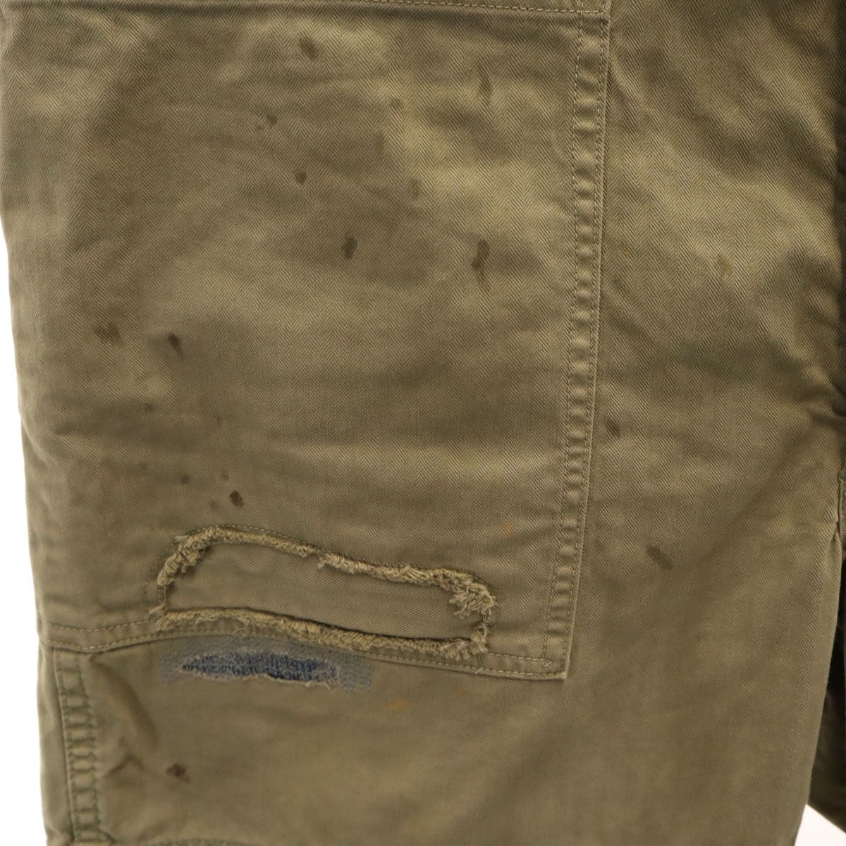 ダブルアールエル RRL ヘリンボーン リペア加工 ショートパンツ W30