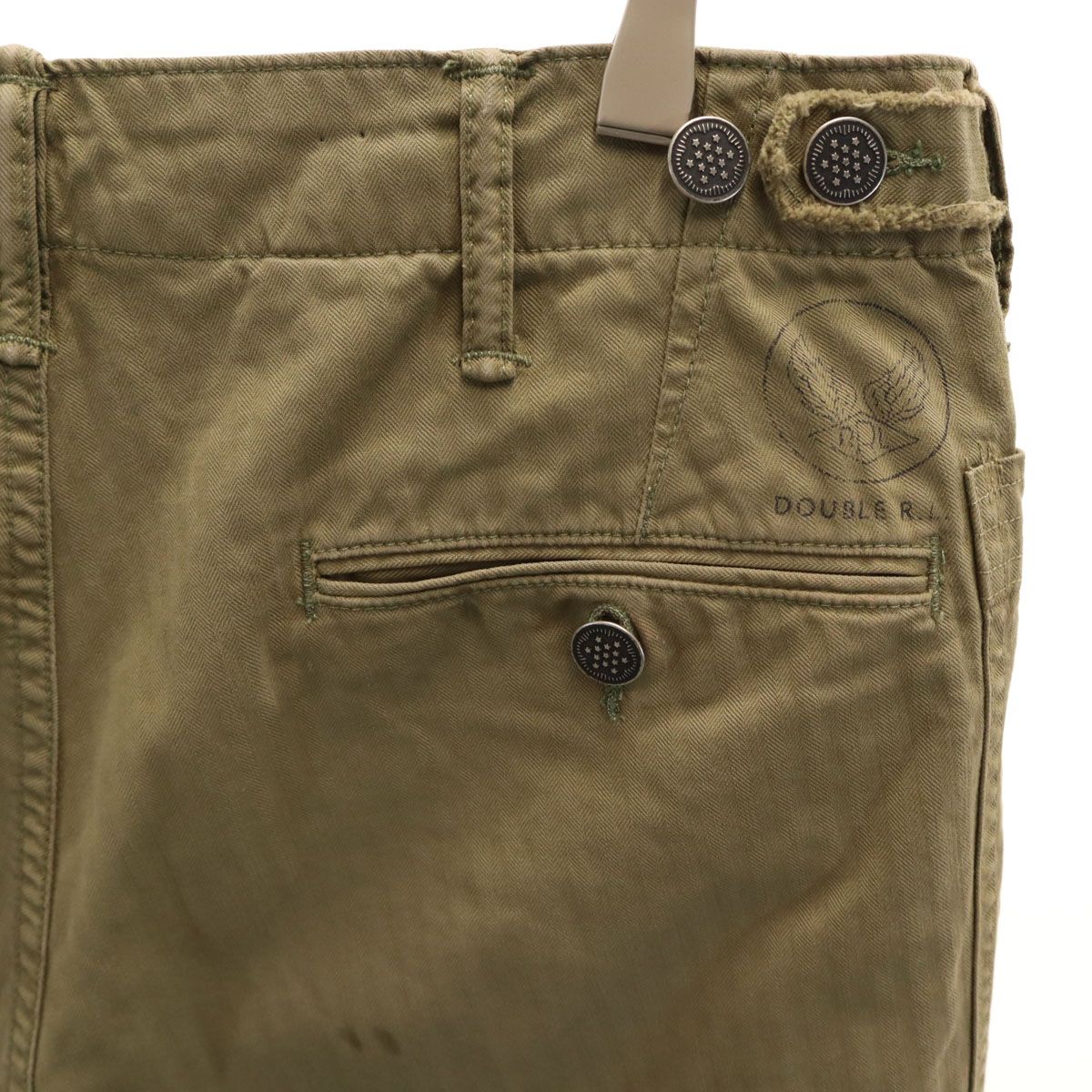 ダブルアールエル RRL ヘリンボーン リペア加工 ショートパンツ W30