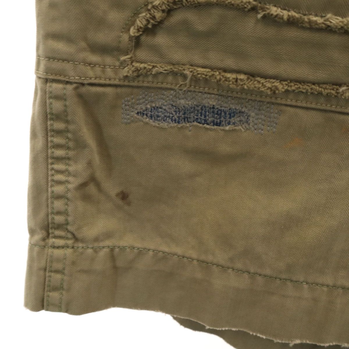ダブルアールエル RRL ヘリンボーン リペア加工 ショートパンツ W30