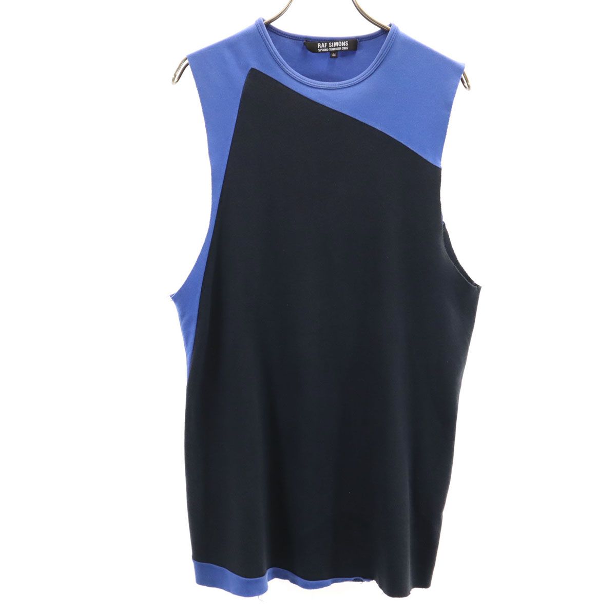 RAF SIMONS ラフシモンズ 2007ss カットオフ タンクトップ 44 ブルー