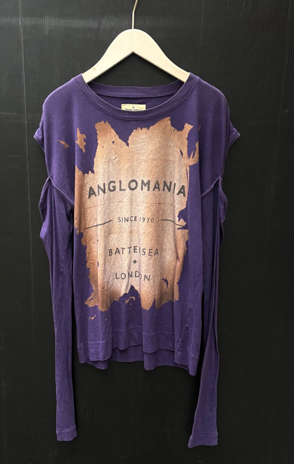Vivienne Westwood ANGLOMANIA ヴィヴィアンウエストウッド アングロマニア オープンショルダー 長袖 カットソー 38 日本製