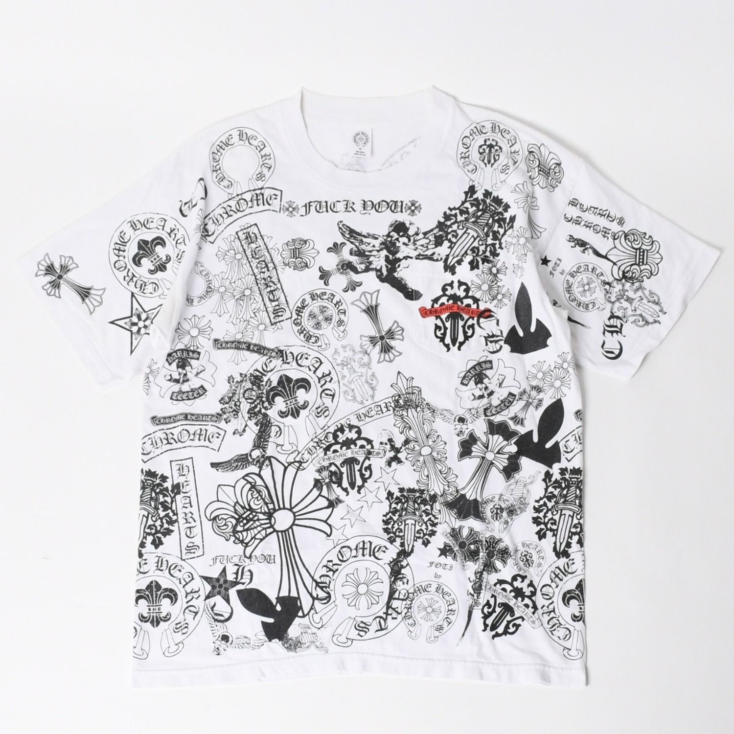 CHROME HEARTS クロムハーツ ポケットTシャツ CHクロス セメタリー