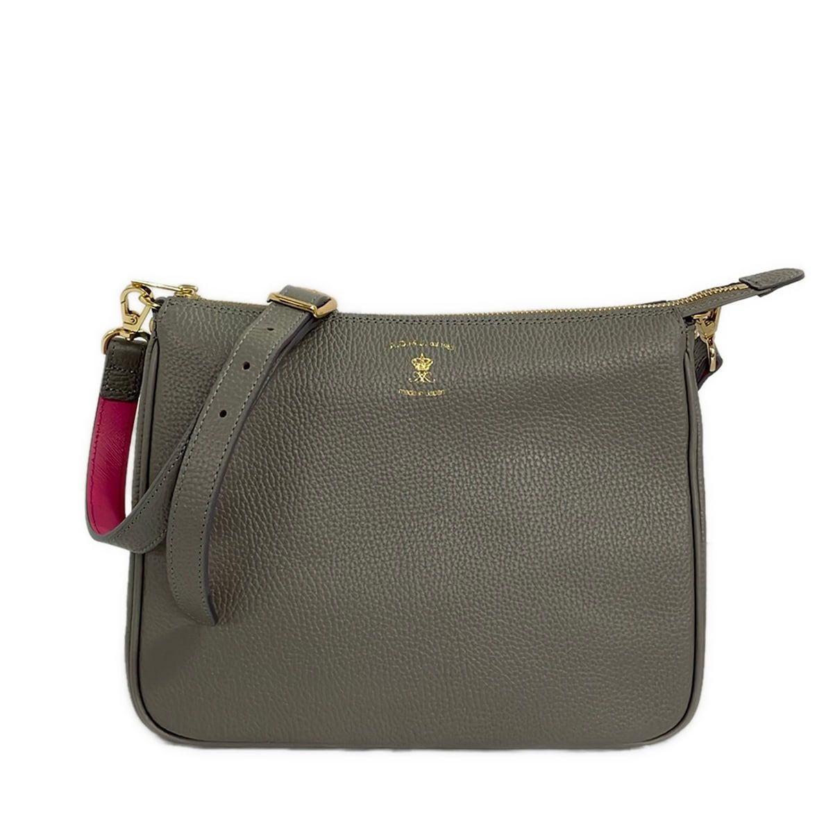 AccessoiresDeMademoiselle(ADMJ)(アクセソワ・ドゥ・マドモワゼル) ショルダーバッグ美品 - グレー レザー