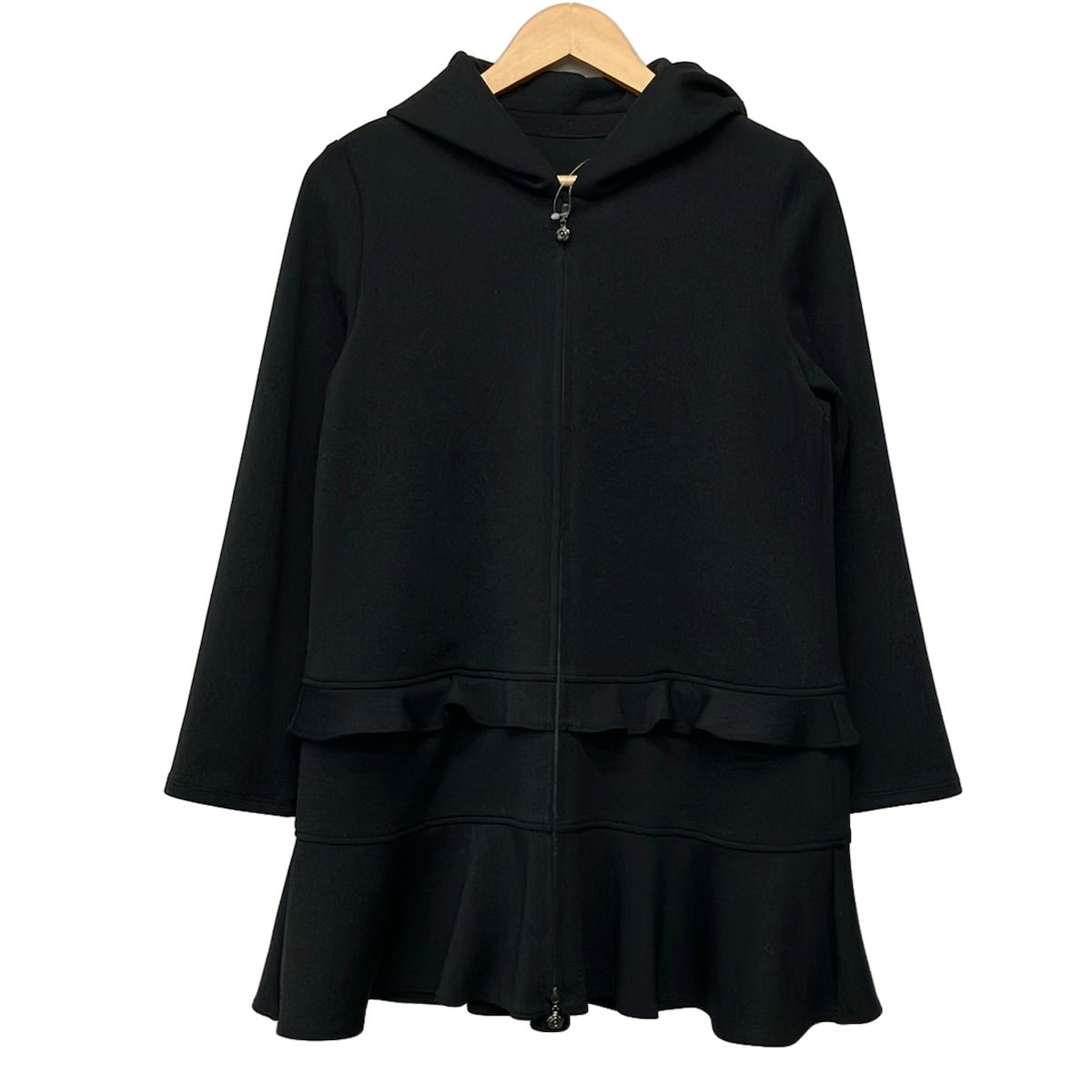 Rene(ルネ) パーカー サイズ36 S レディース美品 - 黒 長袖/フリル