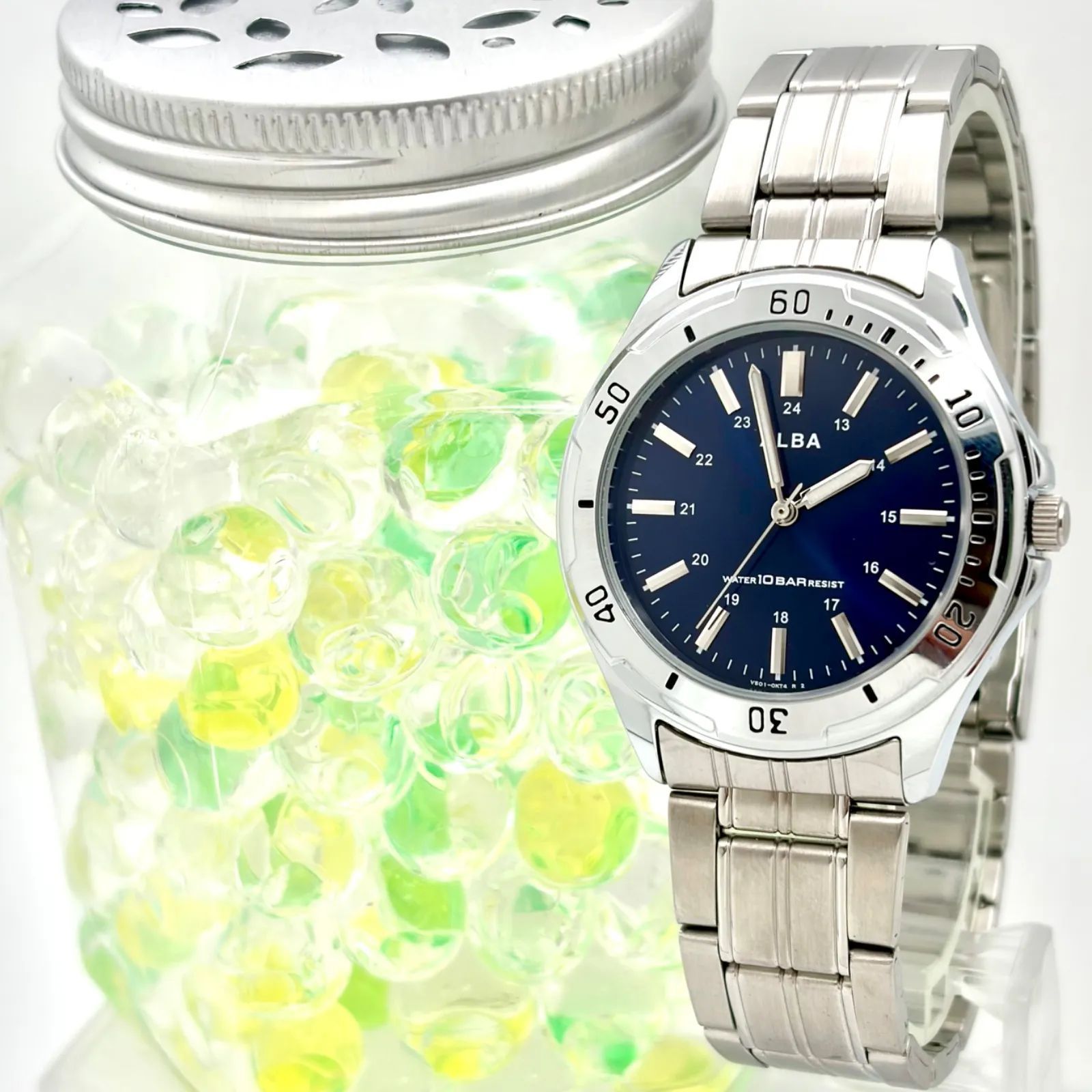 新品電池】SEIKO セイコー ALBA アルバ メンズ 腕時計 シルバー ブルー