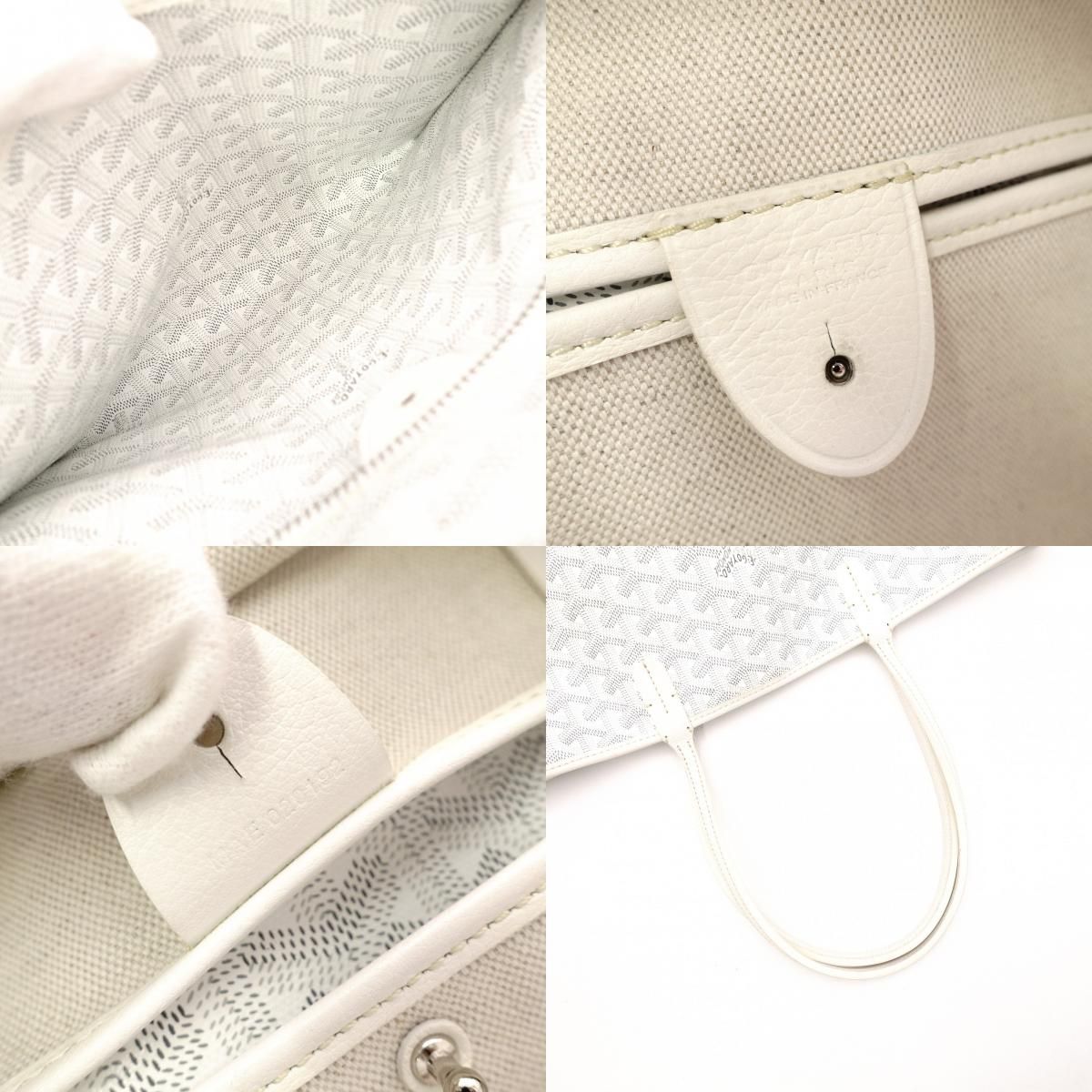 GOYARD ゴヤール アルトワ PM トートバッグ/PVC/レザー ホワイト