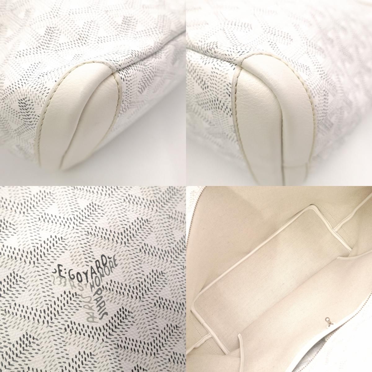 GOYARD ゴヤール アルトワ PM トートバッグ/PVC/レザー ホワイト