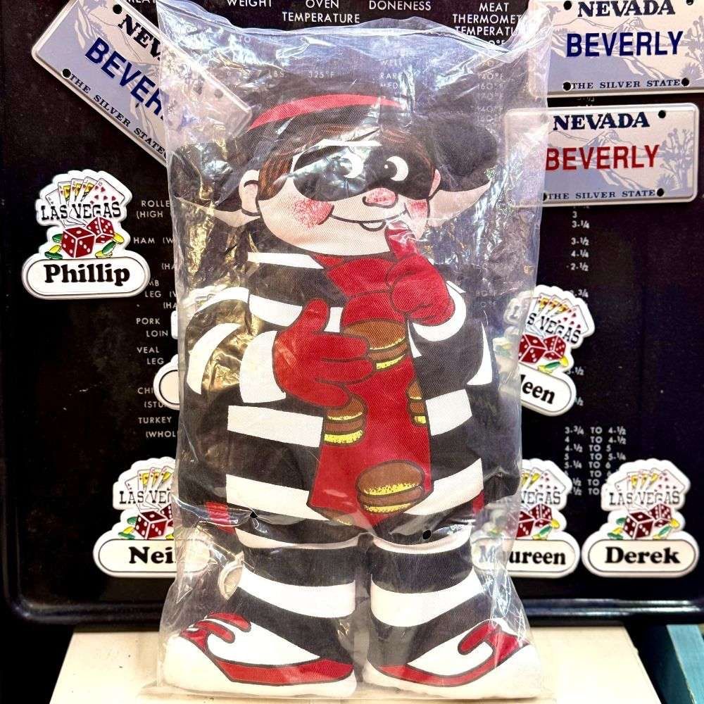 85's マクドナルド ハンバーグラー ピロードール ぬいぐるみ 未開封 / McDonald's Hamburglar Pillow Doll USA ヴィンテージ