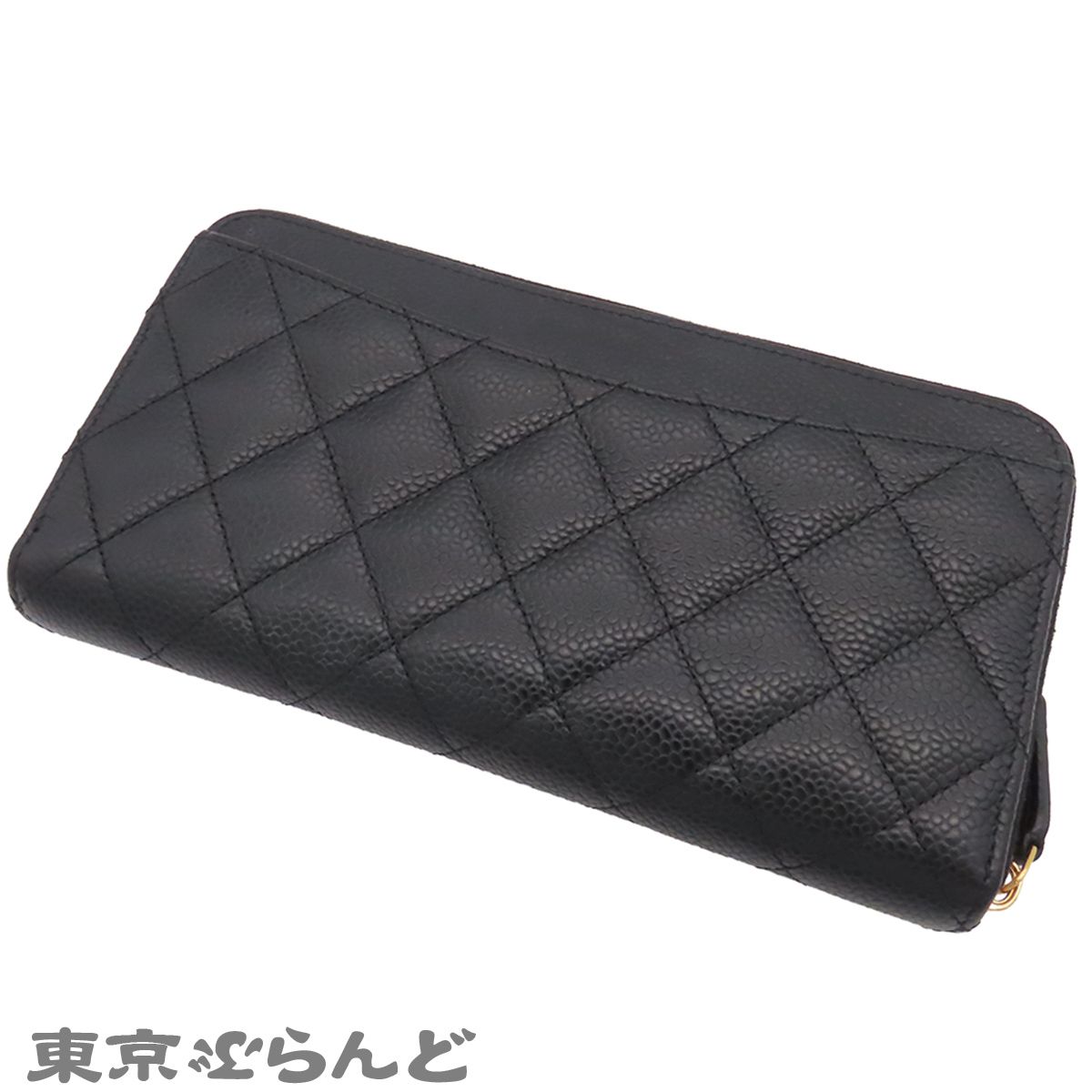 シャネル CHANEL クラシック ロングジップ ウォレット AP0242 ブラック