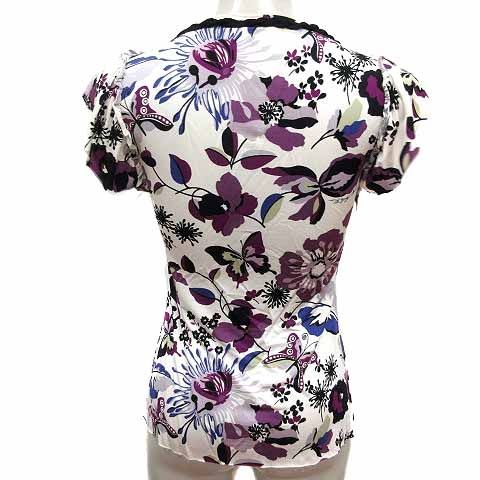 パオラフラーニ PAOLA FRANI ニット カットソー 花柄 フレンチスリーブ