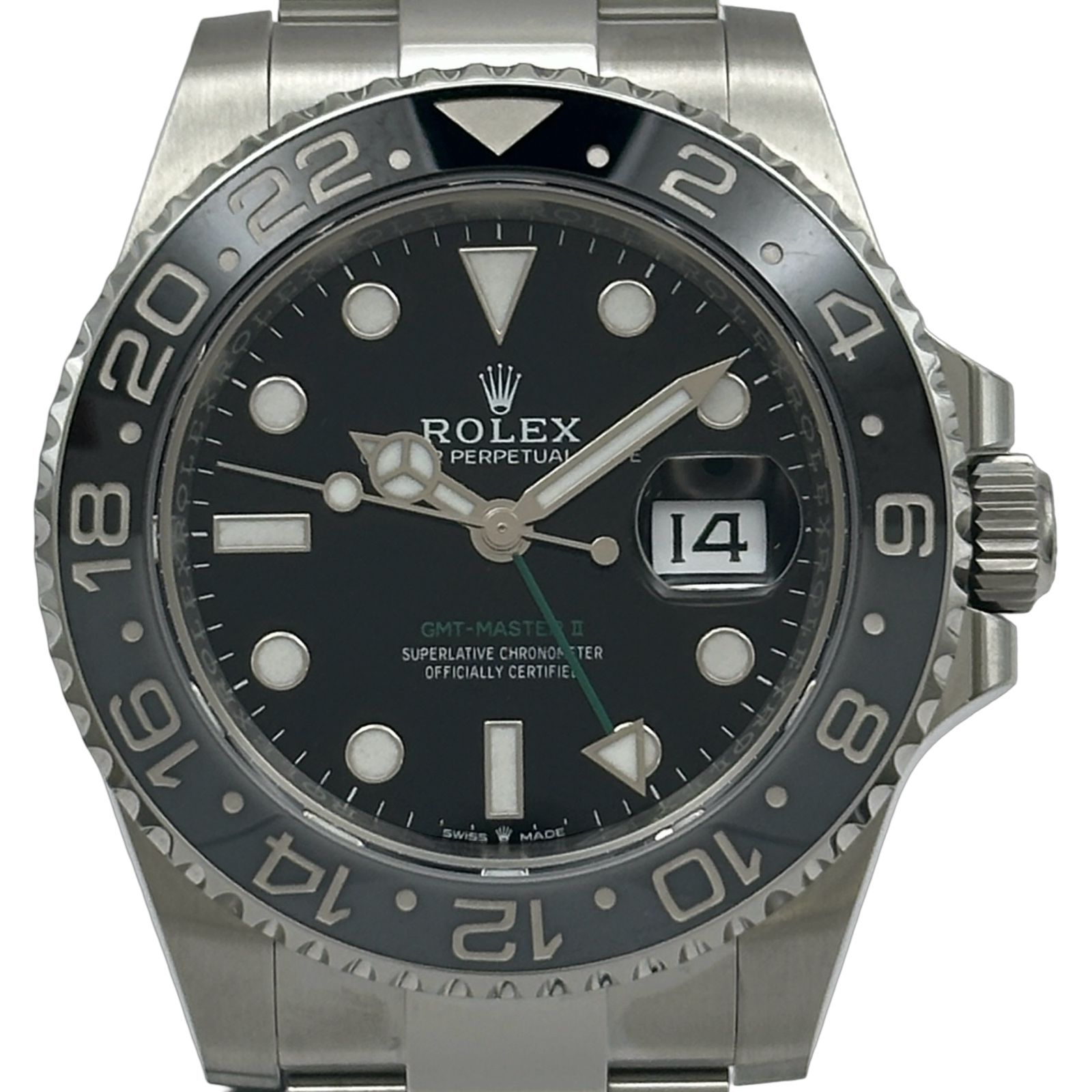 ロレックス ROLEX GMTマスター2 126710GRNR ブラック ステンレススチール 自動巻き メンズ 腕時計