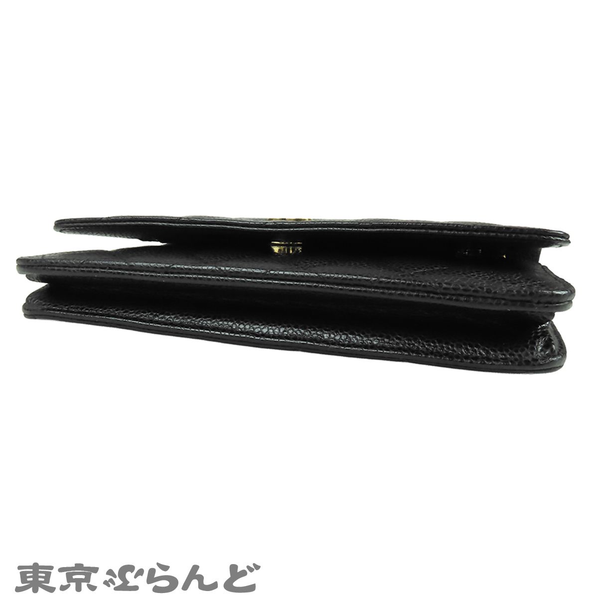 シャネル CHANEL チェーンウォレット ブラック 黒 ゴールド金具