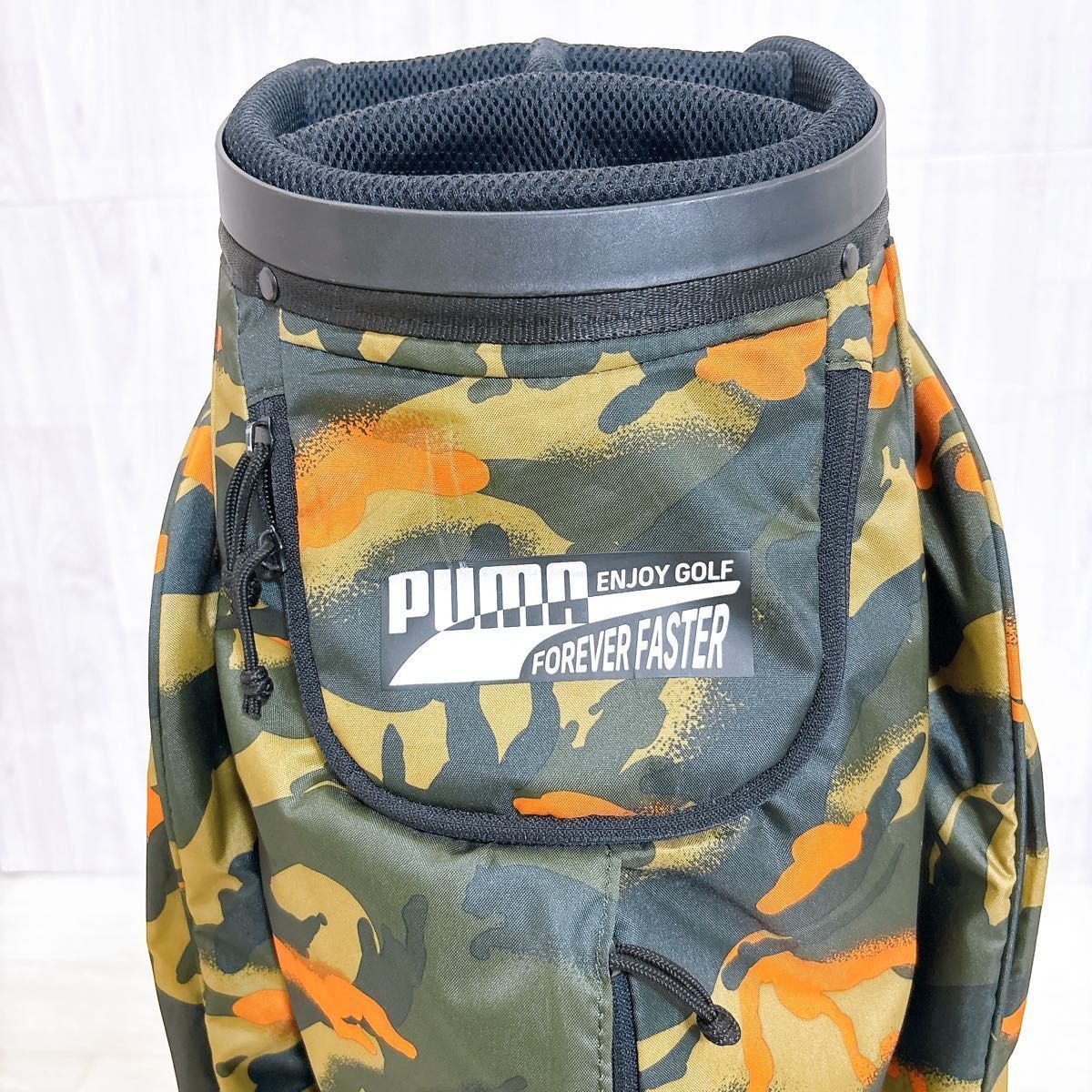 PUMA プーマ キャディバッグ ゴルフバッグ 迷彩 カモフラ 軽量ナイロン