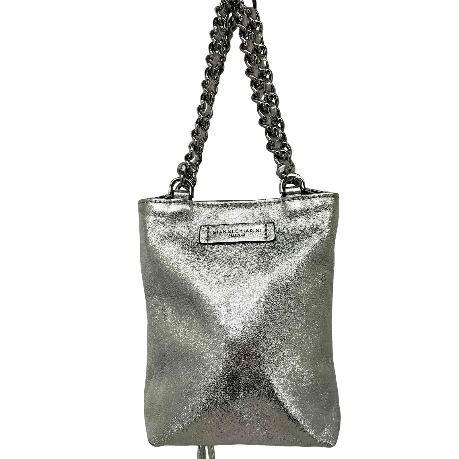ジャンニキャリーニ GIANNI CHIARINI 26SS CAMILLA メタリック シルバー ハンドバッグ レディース 表記無