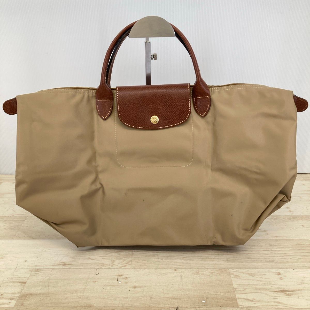 LONGCHAMP ロンシャン トートバッグ/ハンドバッグ ベージュ×ブラウン