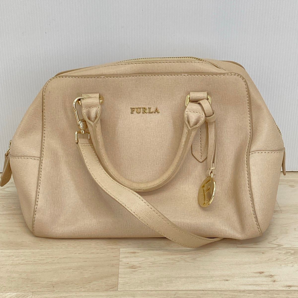 FURLA/フルラ 2way ハンドバッグ/ショルダーバッグ ベージュ系