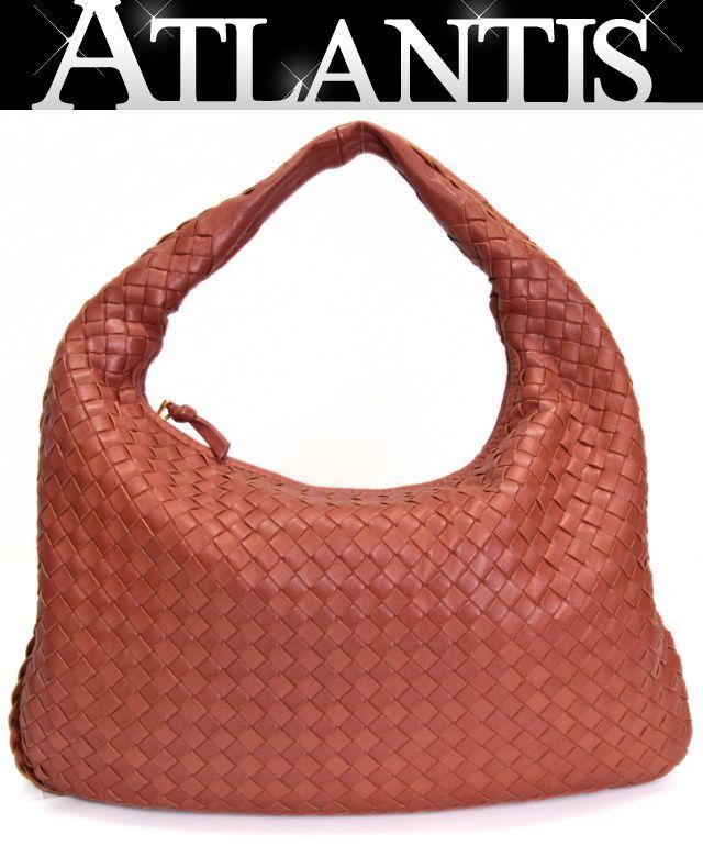 美品 BOTTEGA VENETA ボッテガヴェネタ イントレチャート ホーボー ハンドバッグ レザー 赤茶 【75591】 109,945円