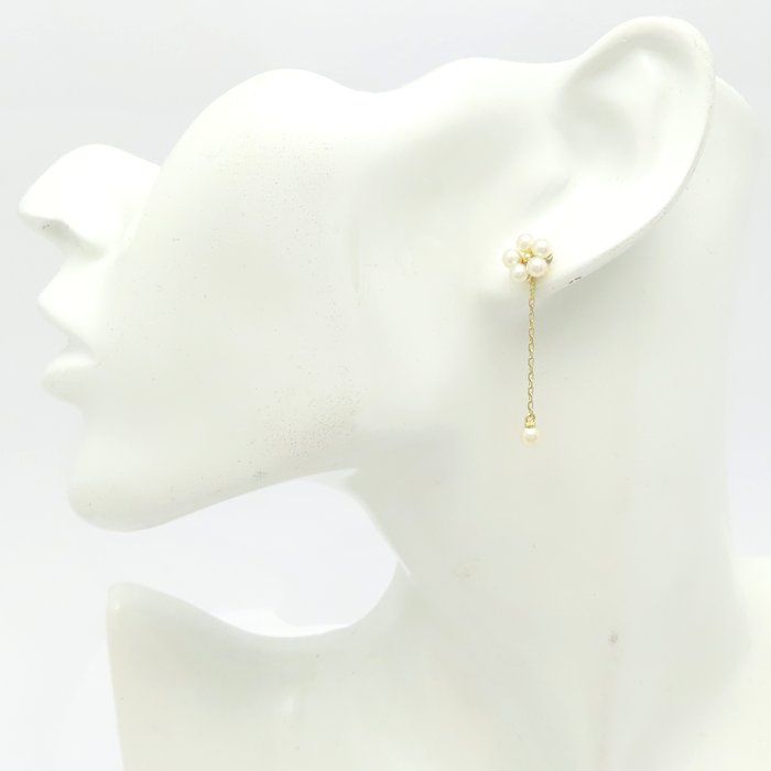 MIKIMOTO ミキモト フラワーモチーフ ピアス ベビーパール 真珠