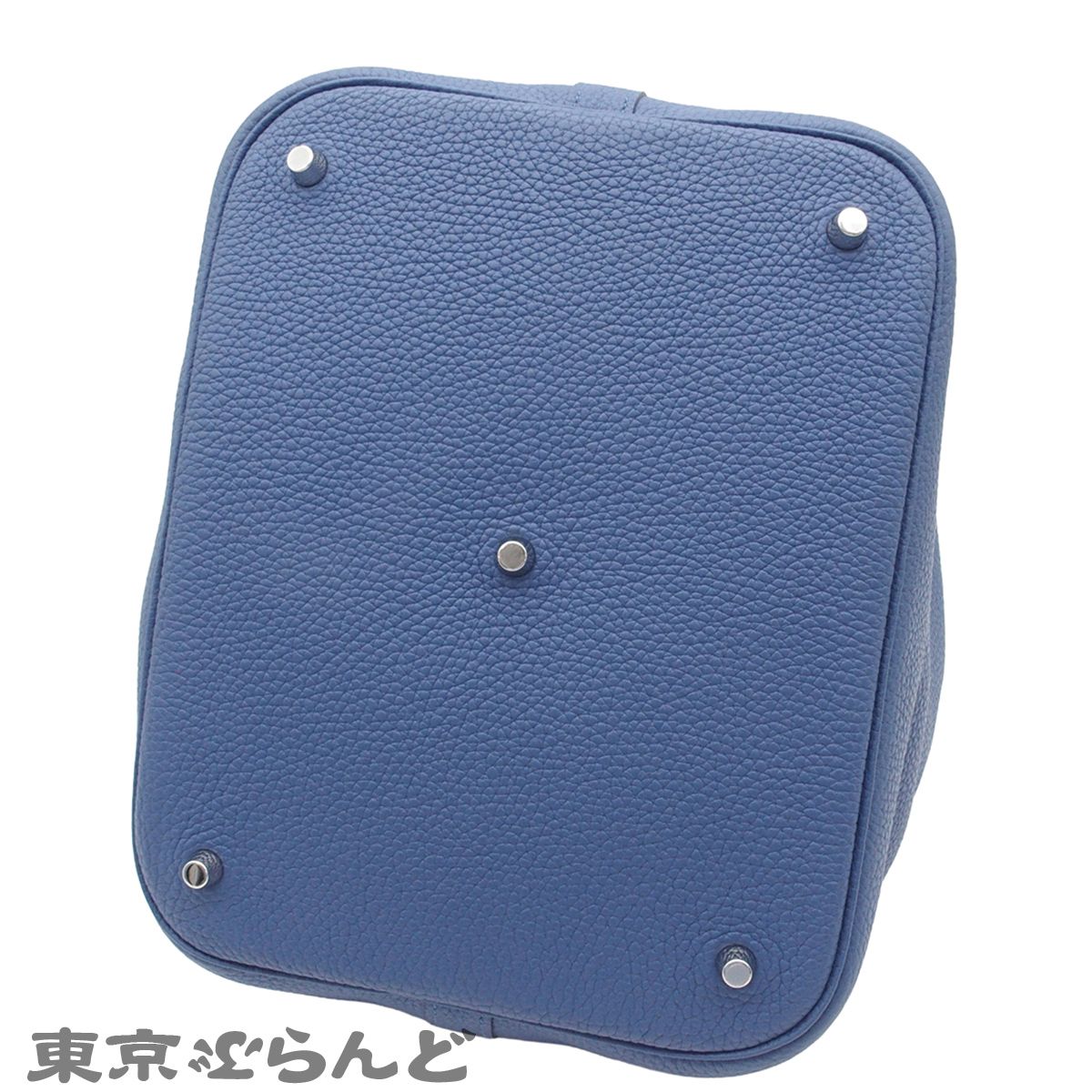 エルメス HERMES ピコタンロック GM C刻印 ブルーブライトン シルバー金具 トリヨンクレマンス 2018年 ハンドバッグ レディース 101885750