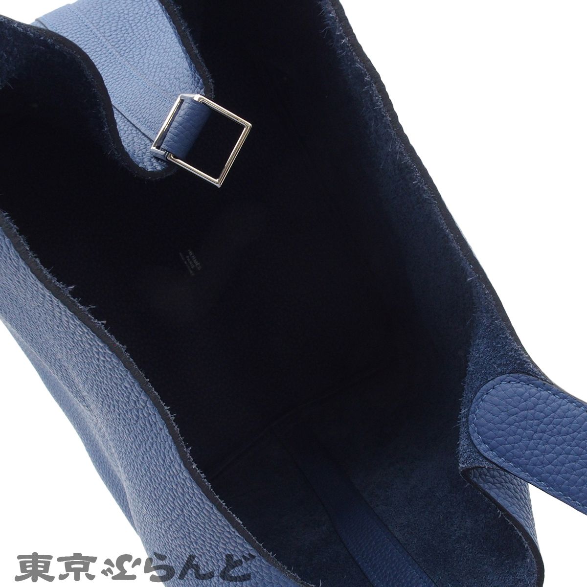 エルメス HERMES ピコタンロック GM C刻印 ブルーブライトン シルバー金具 トリヨンクレマンス 2018年 ハンドバッグ レディース 101885750