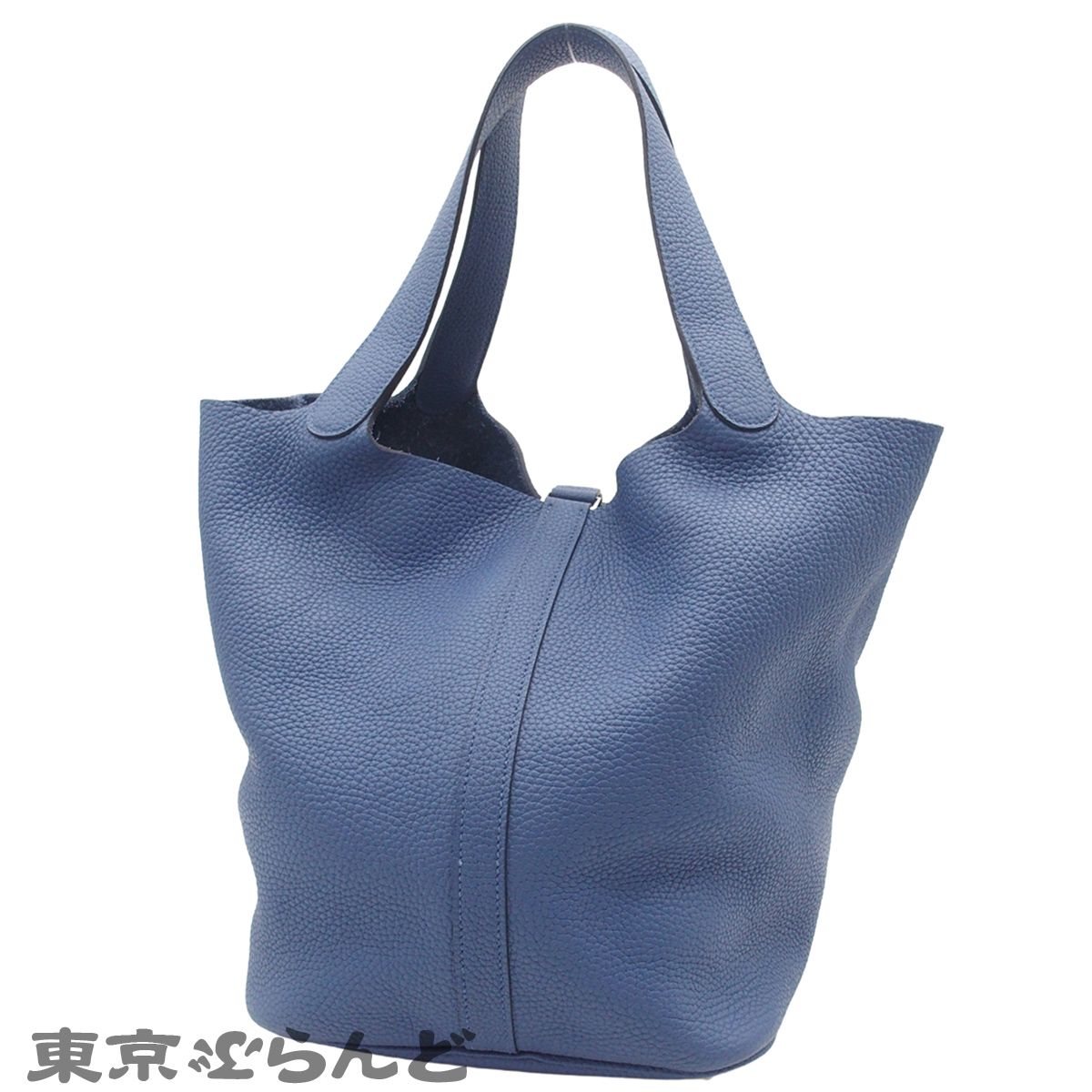 エルメス HERMES ピコタンロック GM C刻印 ブルーブライトン シルバー金具 トリヨンクレマンス 2018年 ハンドバッグ レディース 101885750