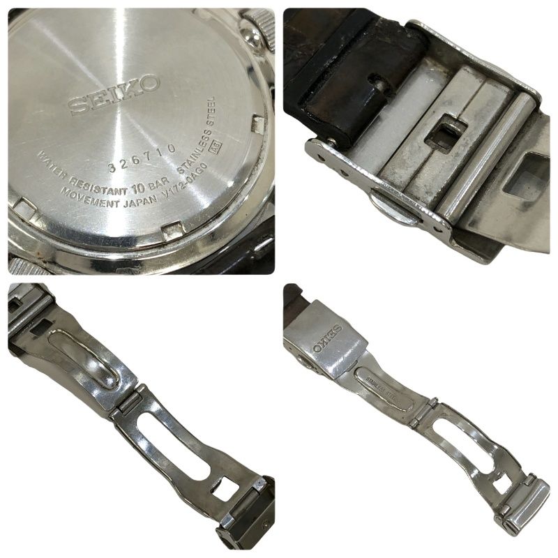 SEIKO セイコー メンズ 腕時計 V172-0AG0 クロノグラフ ソーラー