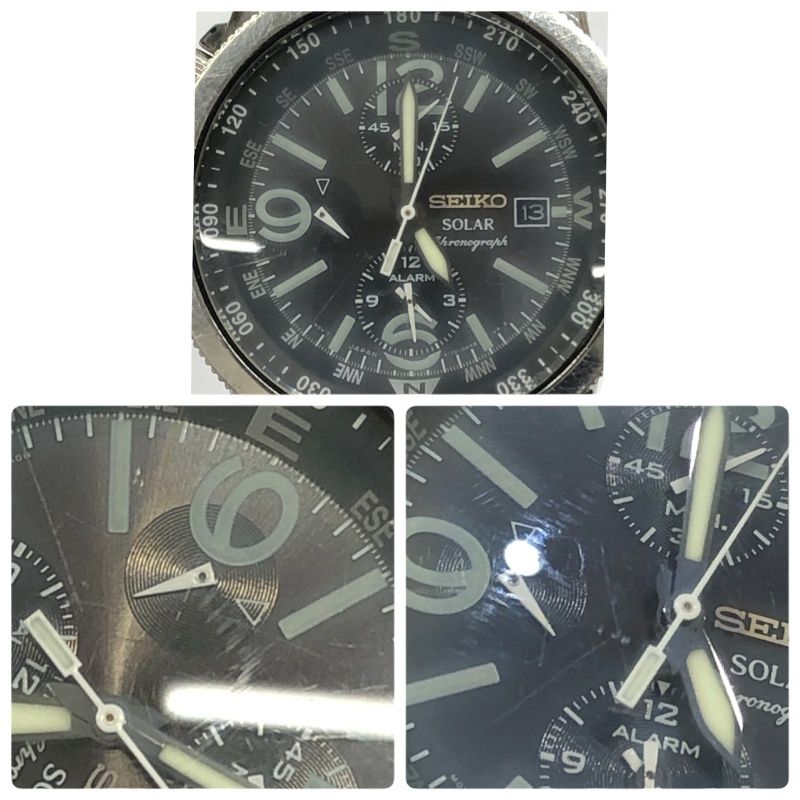 SEIKO セイコー メンズ 腕時計 V172-0AG0 クロノグラフ ソーラー