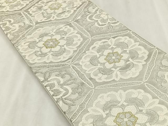 平和屋2□六通柄袋帯 毘沙門亀甲花文 金銀糸 逸品 DAAC6635fe 金銀糸