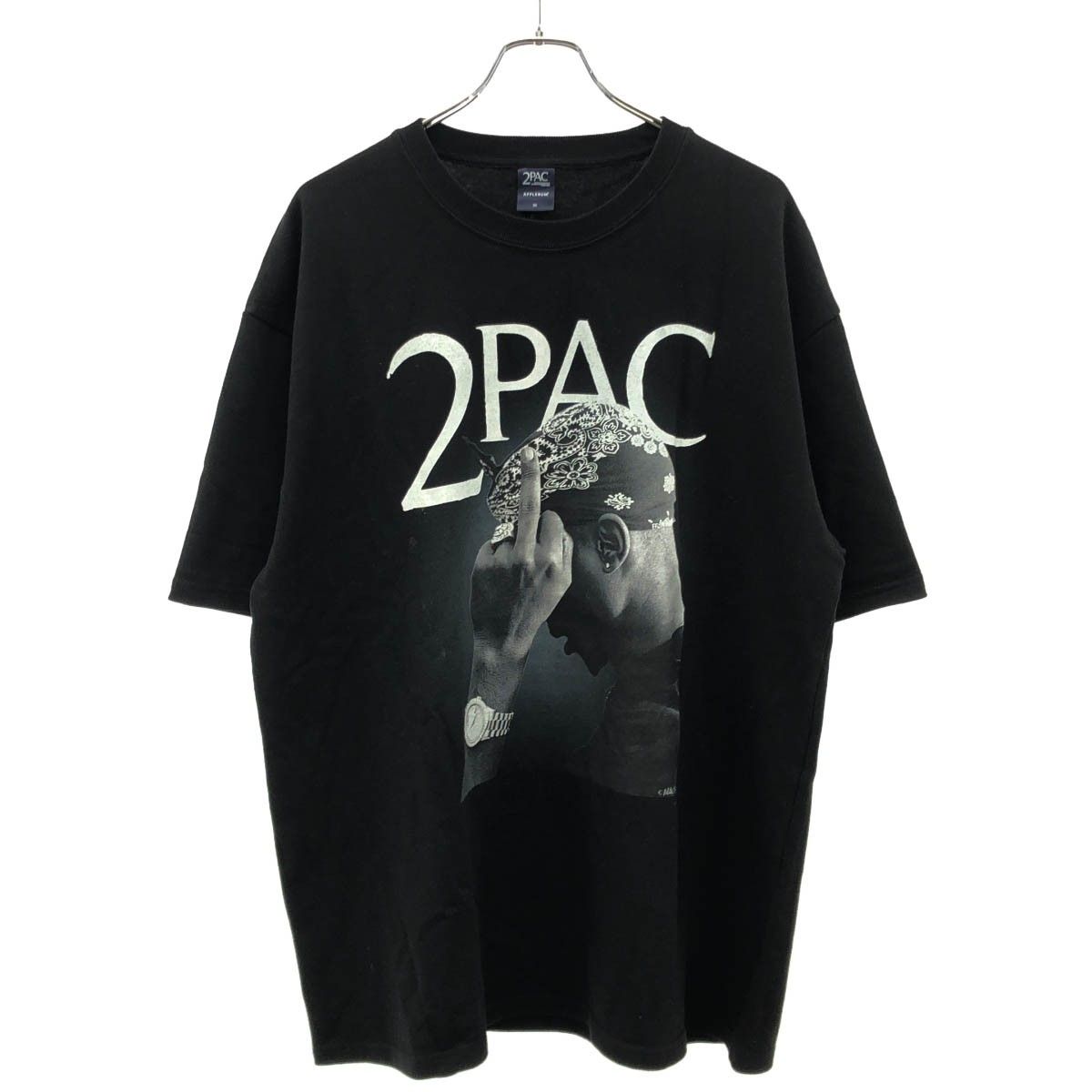 APPLEBUM アップルバム 2PAC プリントTシャツ K87-M ブラック XXL