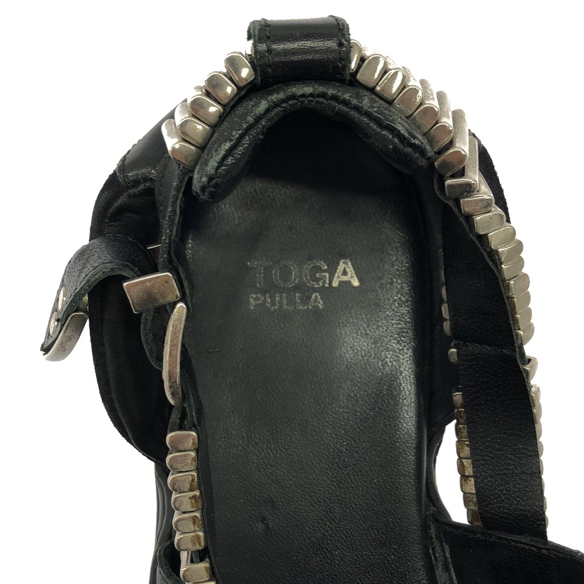 TOGA PULLA トーガ プルラ メタルパーツ サンダル ブラック 37 - メルカリ
