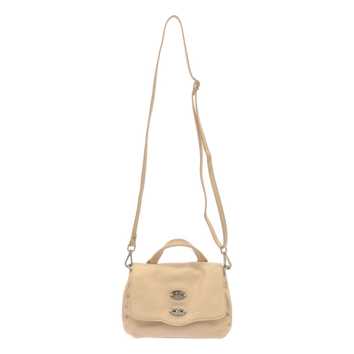 ZANELLATO ザネラート POSTINA レザーショルダーバッグ ピンクベージュ