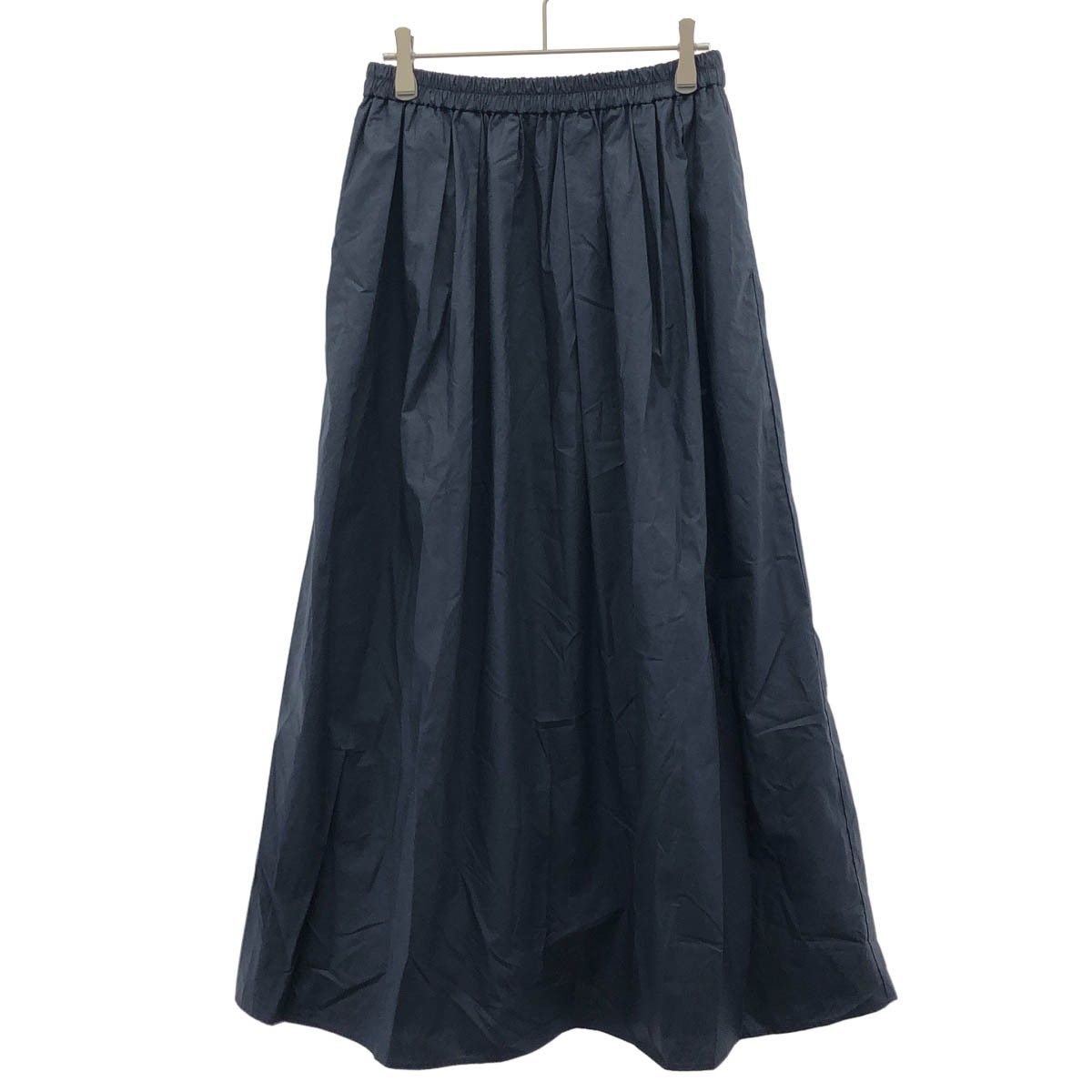 SALON adam et rope サロンアダムエロペ コーティングギャザータックスカート SHC-36140 ネイビー F