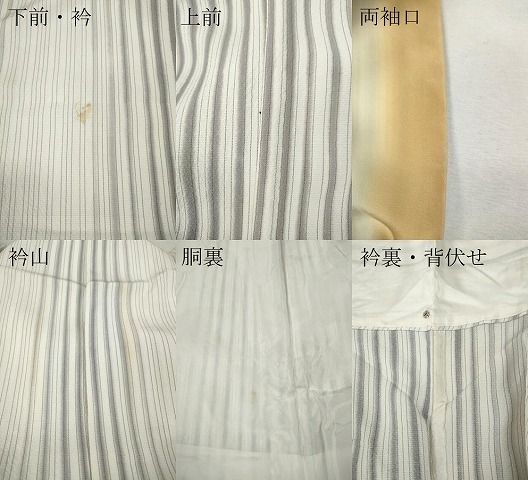 平和屋着物○訪問着 駒刺繍 縞 吉祥文 金銀彩 正絹 逸品 CABJ6482ut