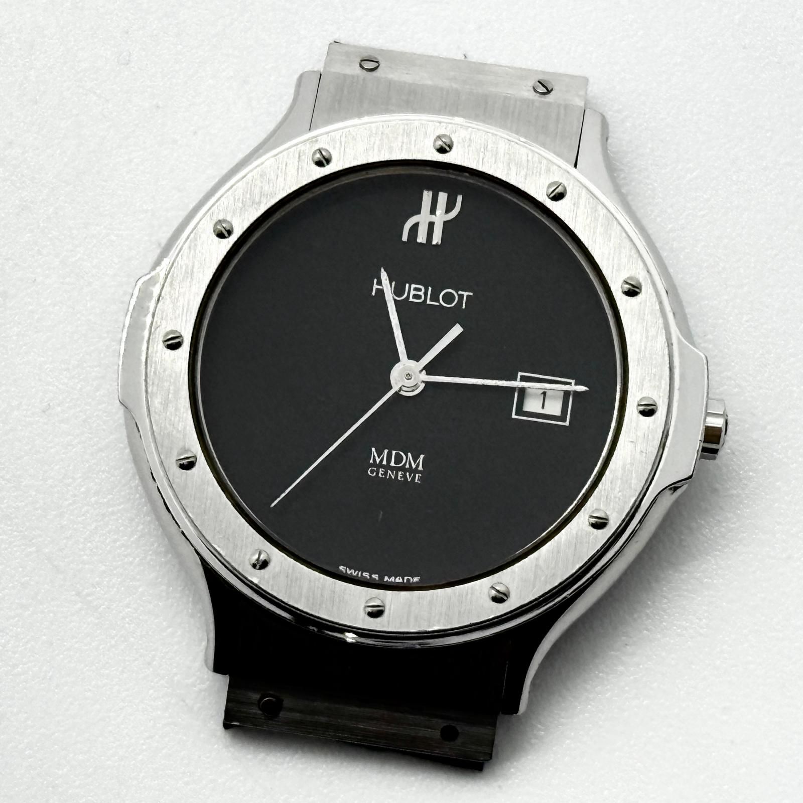 HUBLOT ウブロ MDM 1400.100.1 ブラック QZ ユニセックス 腕時計 稼働品