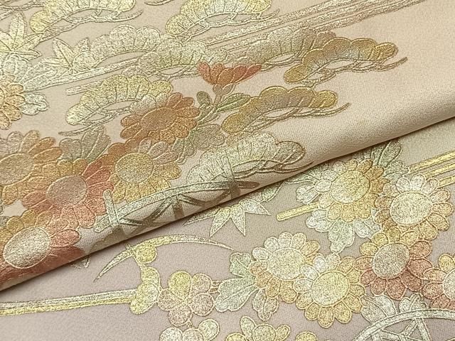 平和屋着物○訪問着 草花文 暈し染め 金銀彩 やまと誂製 正絹 逸品