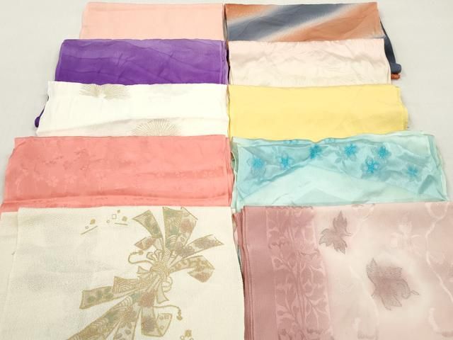 平和屋着物★和装小物　帯揚げ10枚セット　正絹　逸品　DABI0346xg