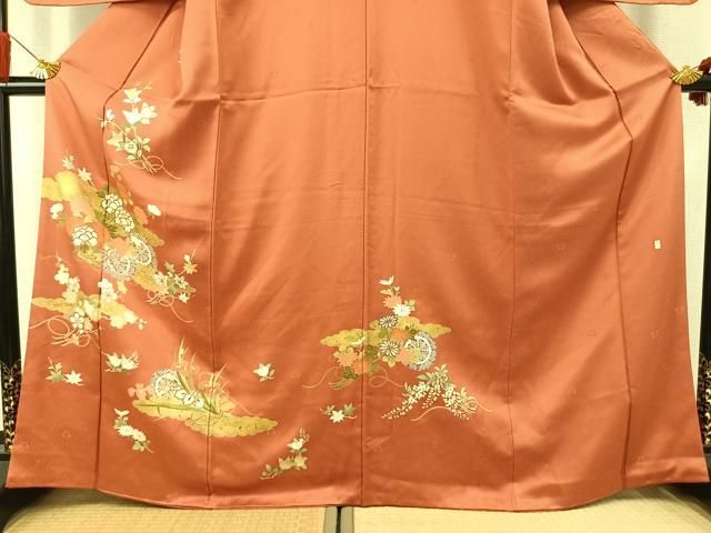 平和屋1□十日町老舗ブランド 吉澤友禅 吾妻徳穂 付下げ 反物 駒刺繍