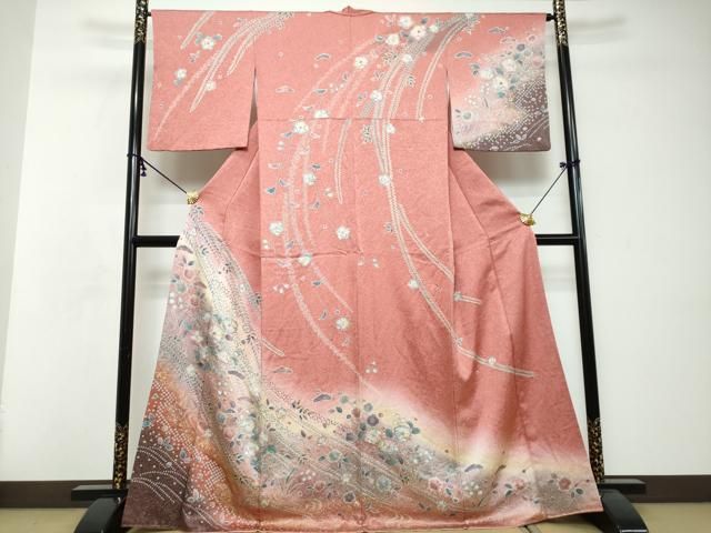 平和屋着物○訪問着 辻が花 暈し染め 金彩 正絹 逸品 DAAZ7844ud 辻が花 暈