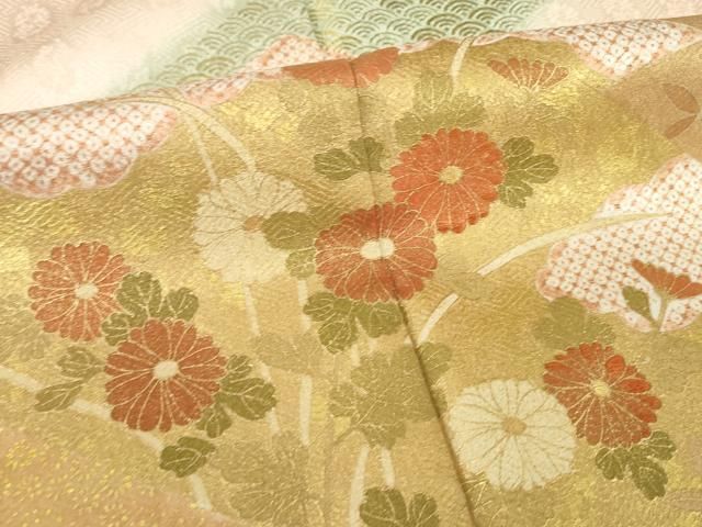 平和屋着物○訪問着 松皮菱吉祥花文 金彩 正絹 逸品 AABL0993ck - メルカリ