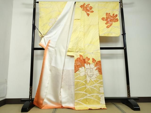 平和屋着物○訪問着 駒刺繍 舞花文 金彩 正絹 逸品 DABI2875ud - メルカリ