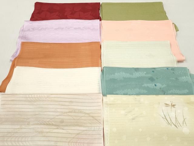 平和屋着物＊夏物　和装小物　帯揚げ10枚セット　丹後ちりめん　正絹　逸品　DABI0455xg