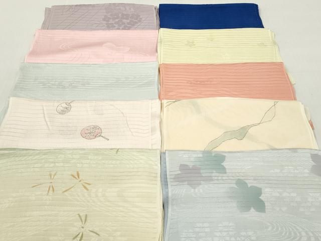 平和屋着物＊夏物　和装小物　帯揚げ10枚セット　正絹　逸品　DABI0466xg