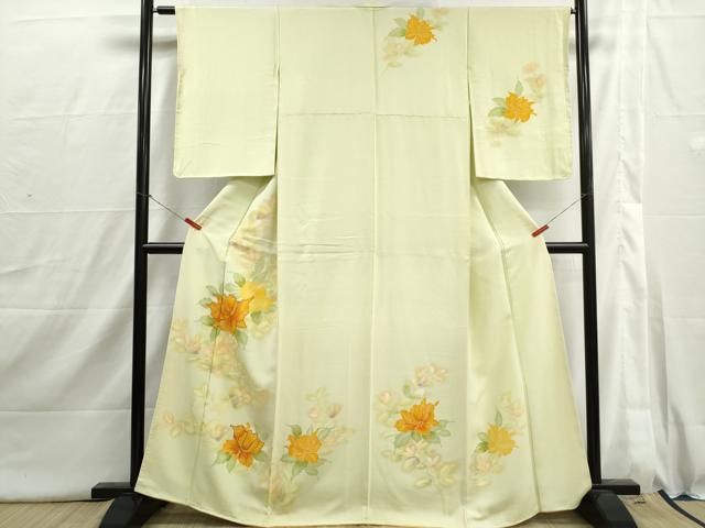 平和屋着物□訪問着 駒刺繍 草花文 暈し染め 正絹 逸品 DABI1735qa