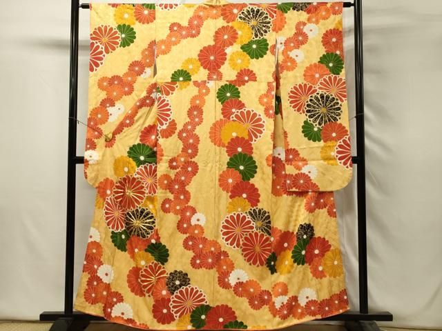 平和屋着物□豪華振袖 駒刺繍 菊尽くし 金彩 正絹 逸品 DABH2828qp