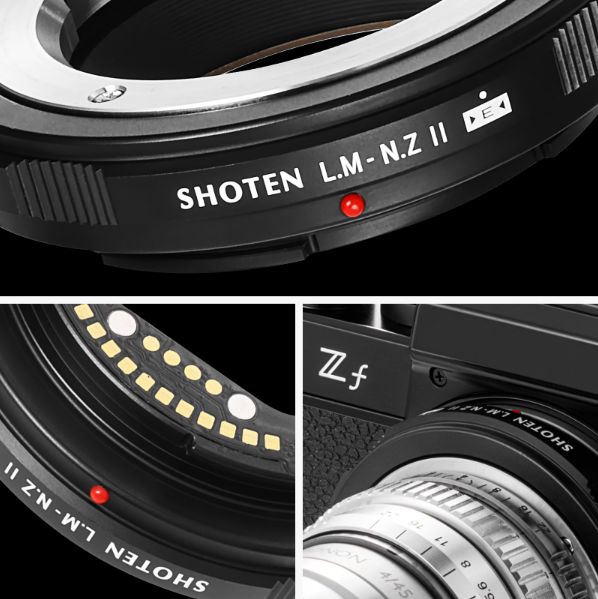 SHOTEN LM-NZ E EXIF/フォーカスエイド対応 マウントアダプター ライカ