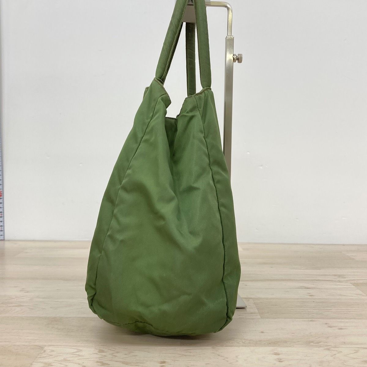 PRADA プラダ トートバッグ/ハンドバッグ グリーン 三角ロゴプレート